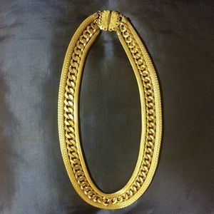 Francois by Coro gold tone three strand necklace s